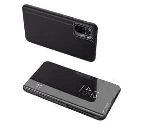 Hurtel Clear View Case Poco M4 Pro 5G černá / Flipové pouzdro / průhledové okénko v klopě