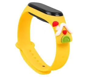 Hurtel Strap Xmas žlutá / Řemínek / Xiaomi Mi Band 5/6 / s domečkem