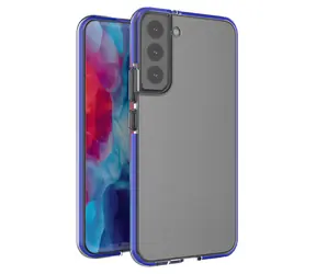 Hurtel Spring Case gelový kryt pro Samsung Galaxy S22+ tmavě modrý / Kryt / Gelový s barevným rámečkem