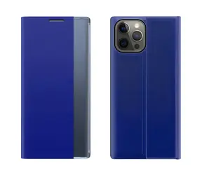 Hurtel Sleep Case modrá / Pouzdro typu kniha / Apple iPhone 13 Pro / s okénkem