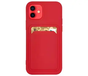 Hurtel Card Case pro Xiaomi Redmi Note 10 a Redmi Note 10S červené / Pouzdro / Peněženkové / Se slotem na karty