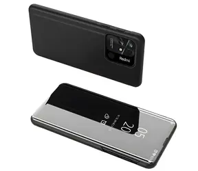 Hurtel Clear View flipové pouzdro Xiaomi Redmi 10C černá / Pouzdro / Průhledné okénko na klapce