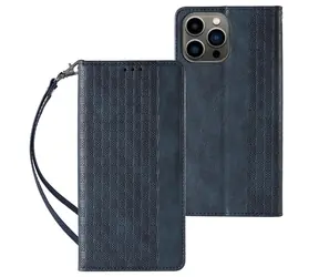 Hurtel Flipové pouzdro s poutkem pro Samsung Galaxy S23+ modrá / Pouzdro / Magnetické zavírání / Stojánek