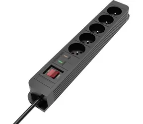 TB Touch Energy přepěťová ochrana 5 m / Prodlužovací kabel / 5 zásuvek / Vypínač napájení / 2300 W