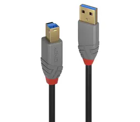 Lindy Anthra Line USB-A - USB-B 5m černá / USB kabel / USB 3.2 Gen 1 / 5 Gbit/s / M/M
