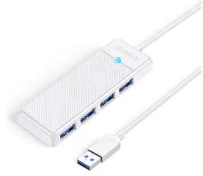 Orico PAPW4A-U3 bílá / USB hub / 4x USB-A 3.0 / kabel 0,15 m