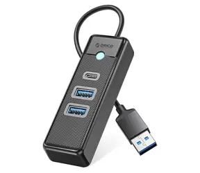 Orico PWC2U-U3 černá / USB hub / 3 porty / 2x USB-A 3.0 / 1x USB-C 3.0 / kabel 0,5 m