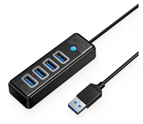 Orico PW4U-U3 černá / USB hub / 4x USB-A 3.0 / konektor USB-A