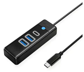 Orico PWC2U-C3 černá / USB hub / 3 porty / 2x USB-A 3.0 / 1x USB-C 3.0 / kabel 0,5 m