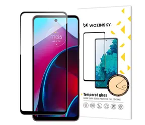 Wozinsky Full Glue pro Motorola Moto G Stylus 2022 černý rámeček / Ochranné sklo / celoplošné lepení přes displej