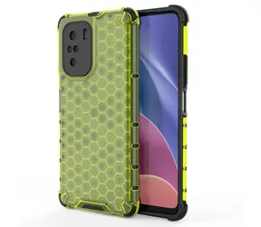 Hurtel Honeycomb Case zelená / Kryt / Xiaomi Redmi K40 Pro+ & K40 Pro & K40 & Poco F3 / TPU armor