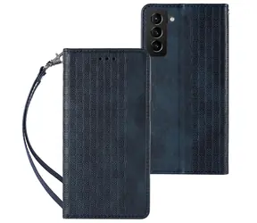 Hurtel Magnet Strap Case modrá / Pouzdro / Peněženka s poutkem / Samsung Galaxy S22+
