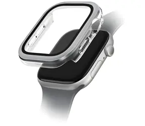UNIQ Voute stříbrná / Pouzdro s tvrzeným sklem / Apple Watch 10 42mm