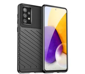 Hurtel Thunder Case černá / Odolný silikonový kryt / Samsung Galaxy A73