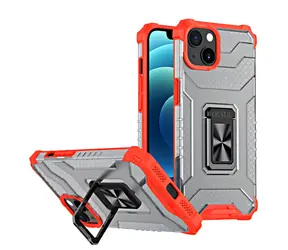 Hurtel Crystal Ring Kryt pro Apple iPhone 13 červená / Kryt / Odolný / Stojánek