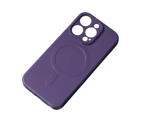 Hurtel Silikonový kryt s MagSafe pro iPhone 15 Pro fialový / Silikonový kryt / MagSafe