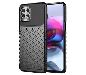 Hurtel Thunder Case černá / Odolný silikonový kryt / Motorola Moto G100, Edge S