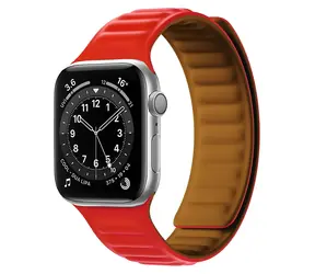 Hurtel Magnetic Strap červená / Řemínek / Pro Apple Watch 38/40 mm / Magnetické zapínání