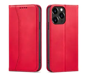 Hurtel Magnet Fancy Case červená / Flipové pouzdro / Apple iPhone 14 Plus / peněženka / stojánek