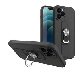 Hurtel Ring Case Samsung Galaxy S21+ 5G černá / Pouzdro pro Samsung Galaxy S21+ / silikonové / držák na prst a stojánek