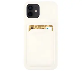 Hurtel Card Case bílá / Pouzdro / Samsung Galaxy S21+ 5G / silikonové / s kapsou na kartu