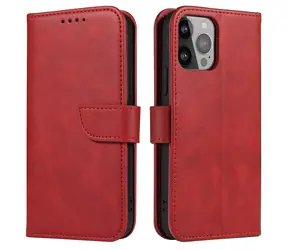 Hurtel Magnet Case Flip pro Samsung Galaxy S23 Ultra červená / Kryt / Flipové pouzdro s magnetem / Peněženka / Stojánek
