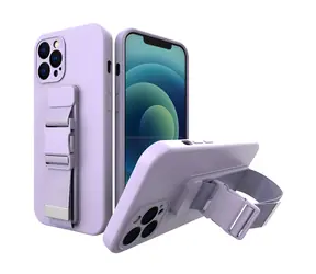 Hurtel Rope Case gelový kryt pro iPhone 11 Pro fialová / Kryt / gelový / s řetízkovým poutkem