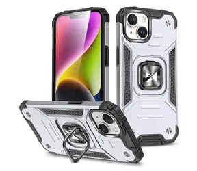 Wozinsky Ring Armor iPhone 15 Plus stříbrná / Kryt / S držákem na prst