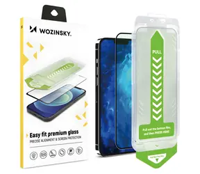 Wozinsky Premium Glass černá / Tvrzené sklo / Apple iPhone 15 Plus / S instalačním rámečkem