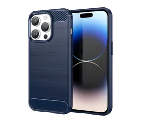 Hurtel Carbon Case modrá / Kryt / Apple iPhone 14 Pro