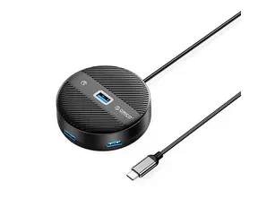Orico YS1-C2 černá / USB hub / 4 porty / 1x USB-A 3.0 / 3x USB-A 2.0 / kabel 0,3 m
