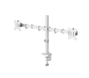 HAMA Stolní držák pro 2 monitory 35" bílá / Stolní držák / 2 ramena / VESA 75x75-100x100 / nosnost 12 kg