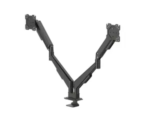 Hama Stolní držák pro 2 monitory černá / Držák pro monitory / plynová pružina / VESA 75x75/100x100 / 17-35"