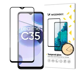 Wozinsky Ochranné tvrzené sklo pro Realme C35 černá / Tvrzené sklo / Full Glue / Lepení přes celý displej