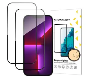Wozinsky Ochranné sklo iPhone 17/16 Pro / Tvrzené sklo / Plně lepené / 2 ks