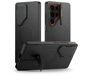 Tech-Protect Kevlar Aura černá/oranžová / Pouzdro / MagSafe / Samsung Galaxy S25 Ultra