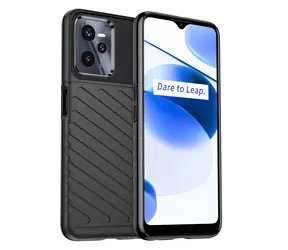 Hurtel Thunder Case černá / Odolný silikonový kryt / Realme C35