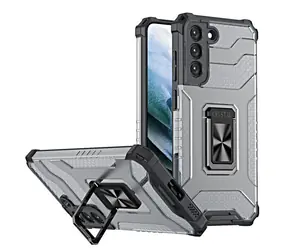 Hurtel Crystal Ring Case černá / Kryt / Samsung Galaxy S22 a S22+ / magnetický úchyt