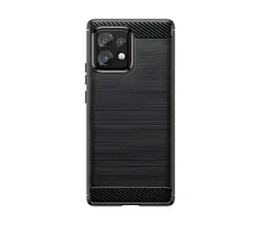 Hurtel Carbon Case pro Motorola Edge 40 Pro černá / Kryt / Karbonový vzhled