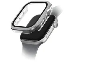 UNIQ Voute stříbrná / Pouzdro s tvrzeným sklem / Apple Watch 10 46mm
