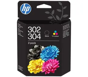 HP 302/304 černá + tříbarevná / Inkoustová cartridge / originální / 2 ks / DeskJet 2620, 2630