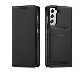 Hurtel Magnet Case pro Samsung Galaxy S22+ černá / Kryt / Flip / Magnetický / Kapsa na kartu