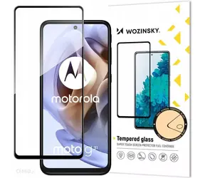 Wozinsky Full Glue pro Motorola Moto G51 černý rámeček / Ochranné sklo / celoplošné lepení přes displej