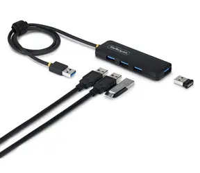 StarTech USB Hub 4 porty černá / USB Hub / 4x USB-A / 5 Gbps / napájený sběrnicí