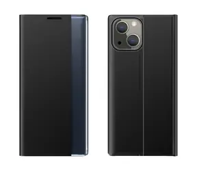 Hurtel Sleep Case pouzdro typu kniha pro Apple iPhone 13 mini černá / Pouzdro typu kniha / Smart Window