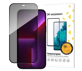 Wozinsky Privacy Glass černá / Ochranné sklo / Privacy filtr / Temperované sklo / Apple iPhone 15