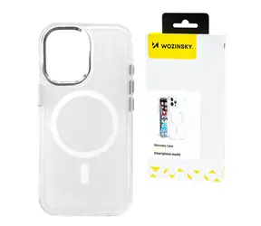 Wozinsky Glitter MagSafe transparentní s třpytkami / Zadní kryt / pro Samsung Galaxy S25+