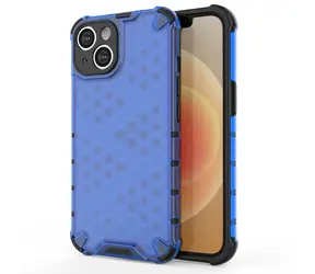 Hurtel Honeycomb Case Apple iPhone 14 Plus modrá / Kryt / Odolný hybridní / Voštinový design