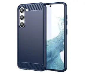 Hurtel Carbon pouzdro pro Samsung Galaxy S23+ modré / Pouzdro / Silikonové / Karbonový vzor