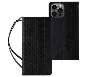 Hurtel Magnet Strap Samsung Galaxy S23+ černá / Pouzdro / Flipové / Stojánek / Poutko na zápěstí